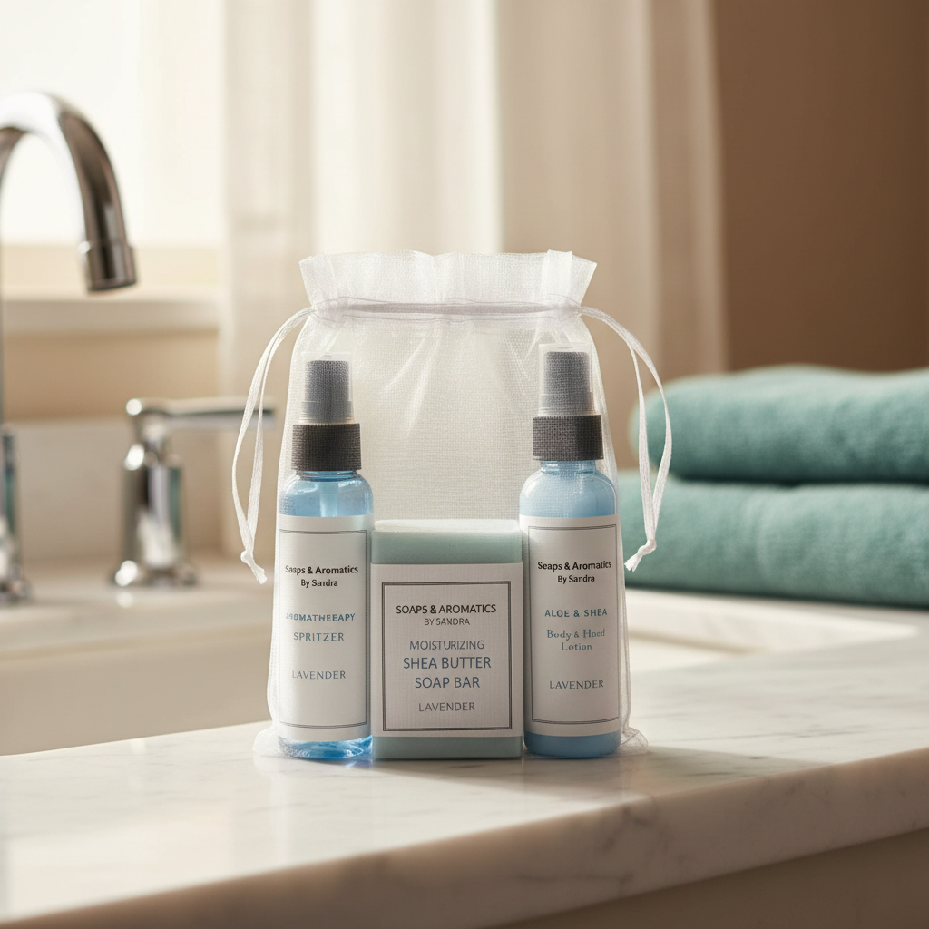 3-Piece Set in Organza Bag - Hotel Spa Setting