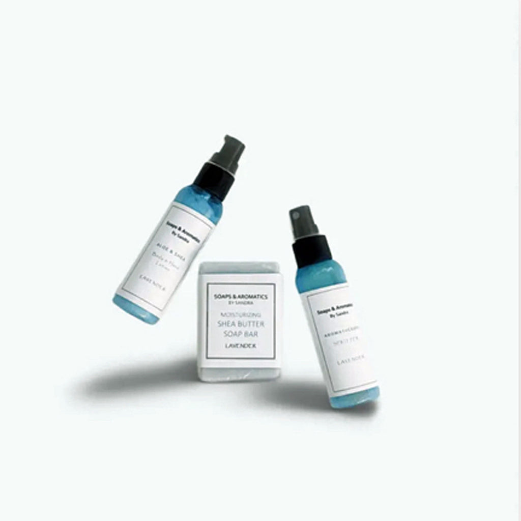 3-Piece Travel Gift Set in Sheer White Organza Bag - Soaps & Aromatics by Sandra