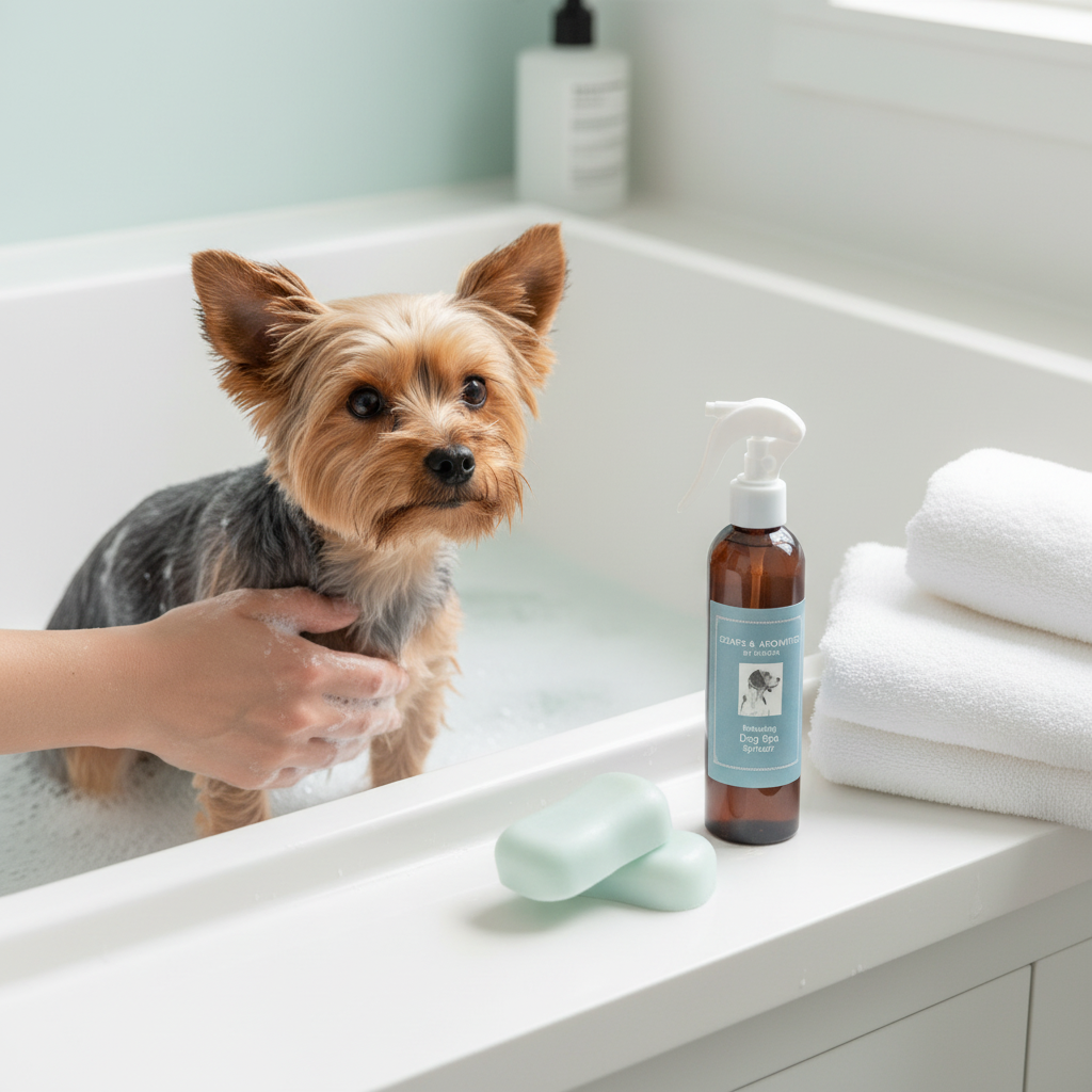 Dog Spa Tub Scene