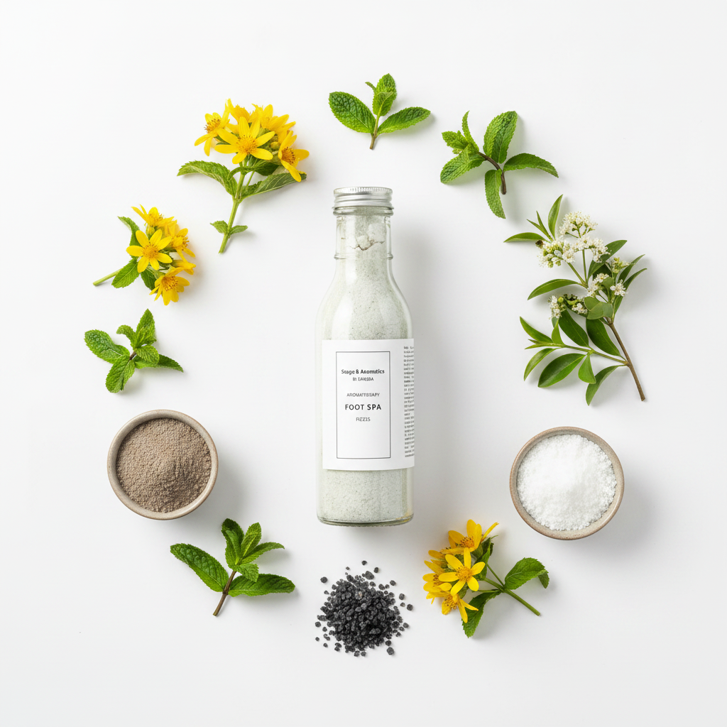 Foot Spa Fizzies Ingredient Flat Lay