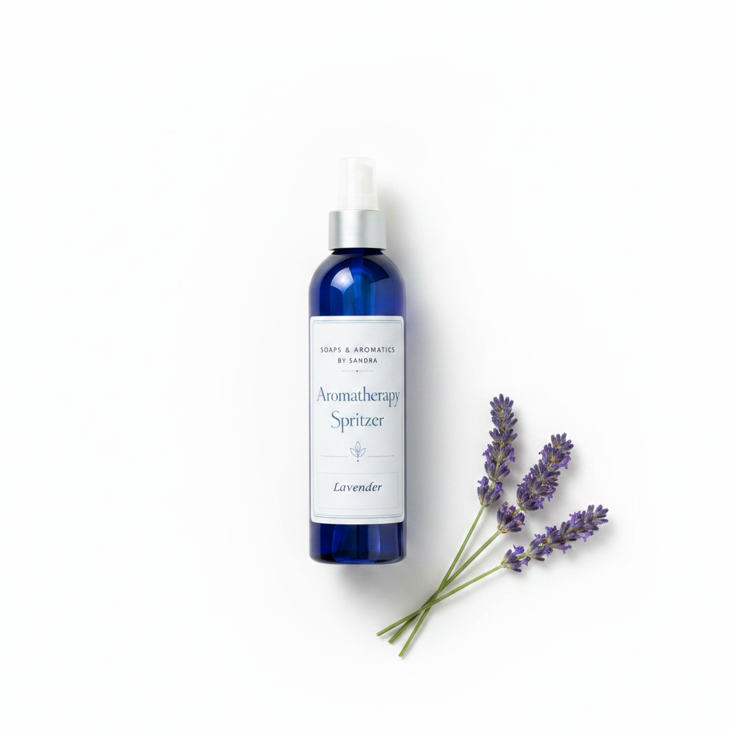 Lavender Spritzer White Background