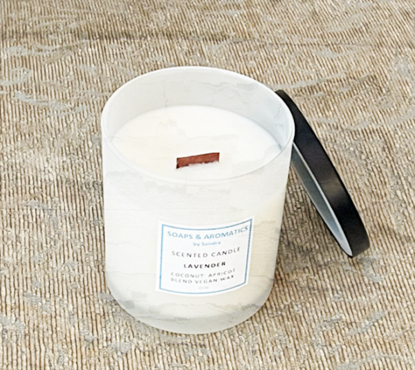 Vegan Frosted Candle White